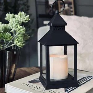 Lanterne m. timer - Svart