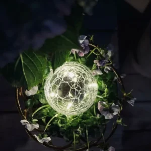 Solcelle glasskule - Large XL 25 cm