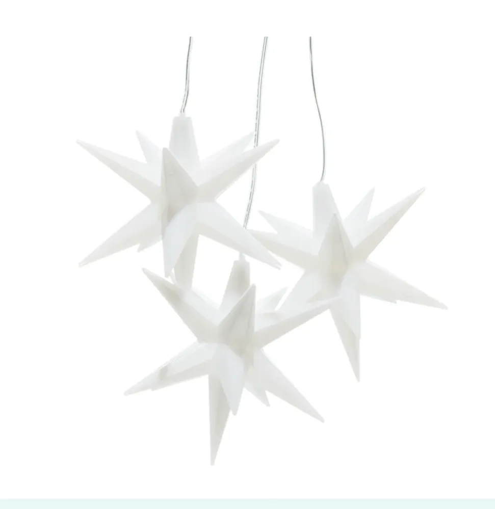 LED stjernelys - 3 stk. sett