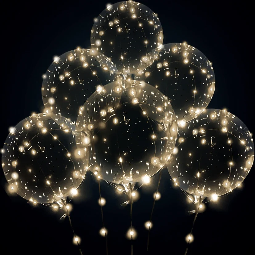 LED-ballonger - 10 pk (varmt hvitt lys)