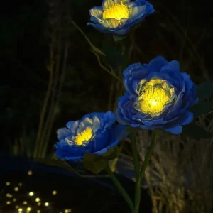 Blomst med solceller – Blå