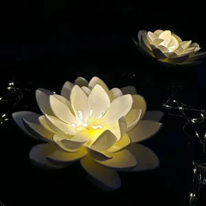 Solcelle LOTUS - Sett med 2 stk - Ø 21 cm
