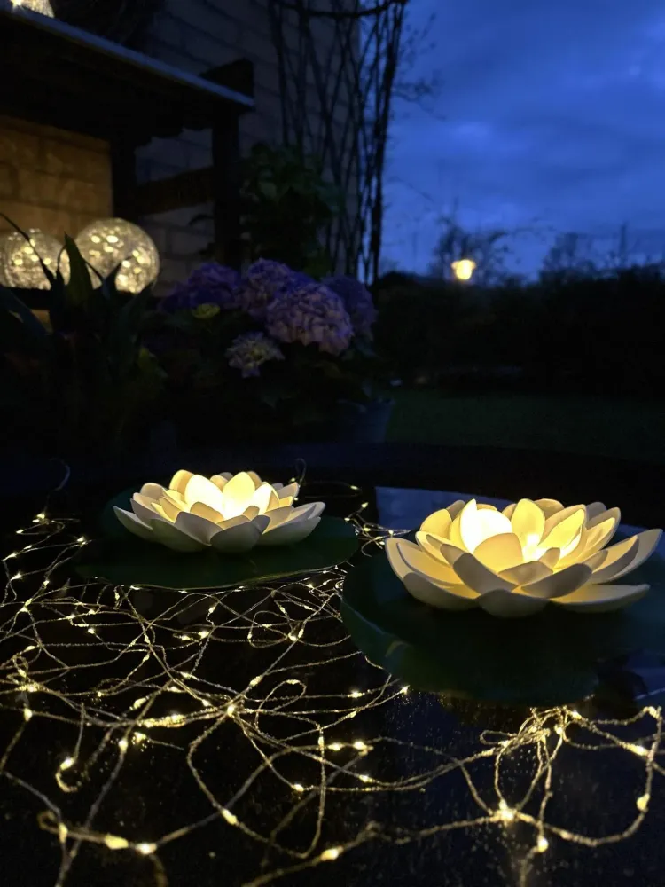 Solcelle LOTUS - Sett av 2 stk