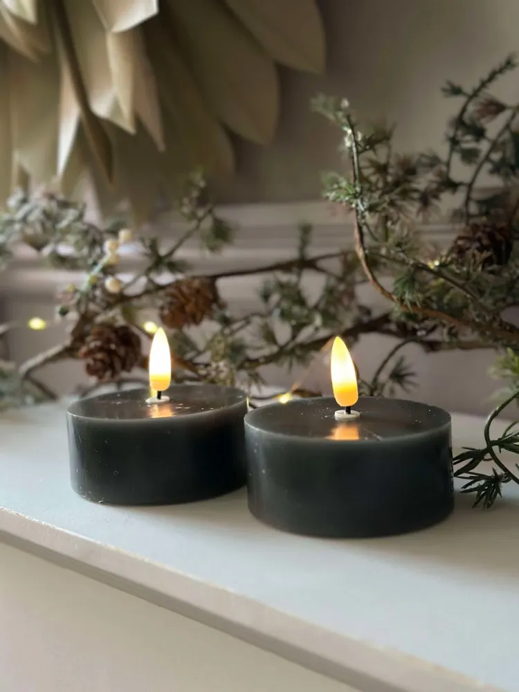 LED telys JUMBO - Grønn