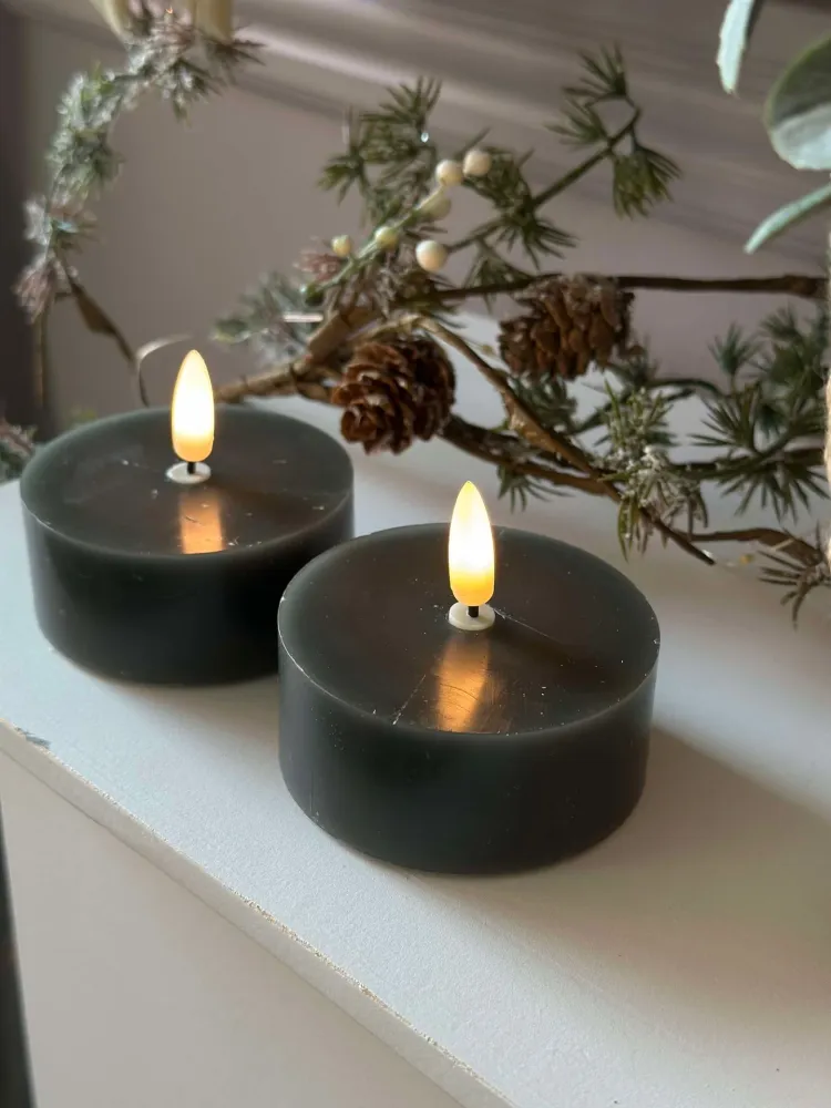 LED telys JUMBO - Grønn