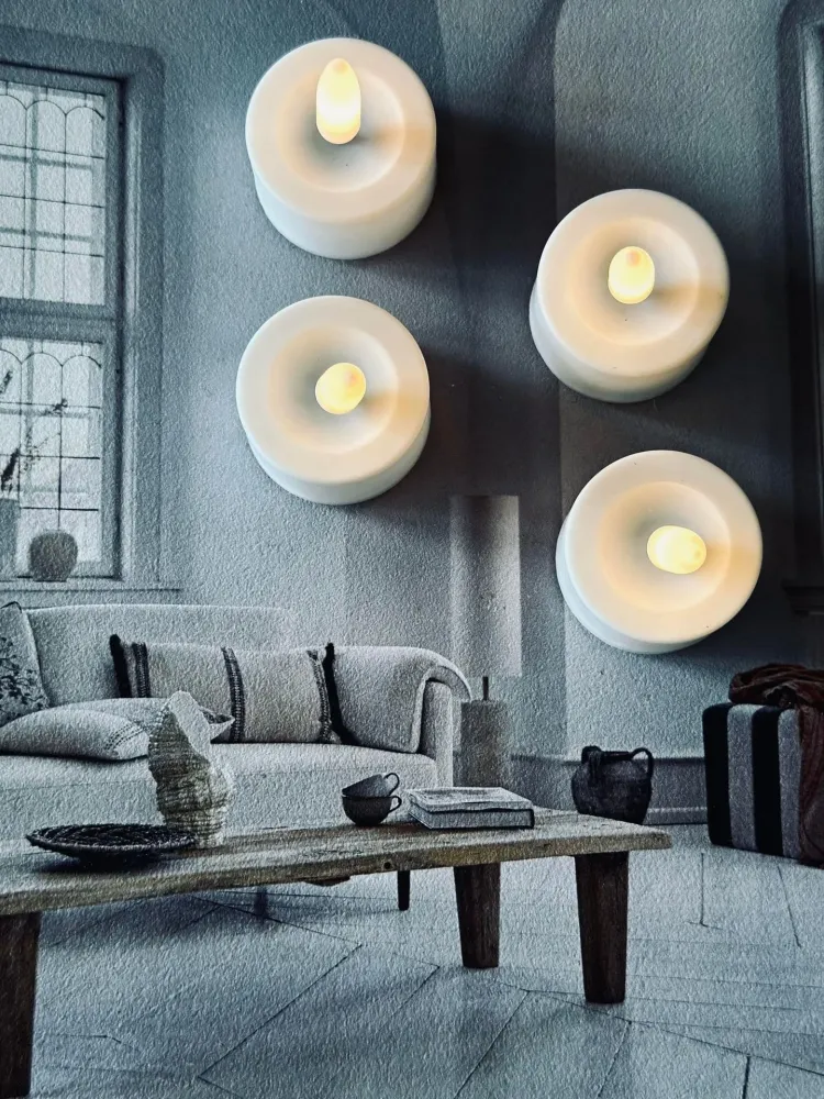 LED telys 4 stk med timerfunksjon