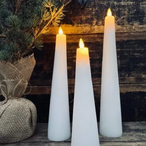 LED kjeglelys 3 stk - Inkl. fjernkontroll