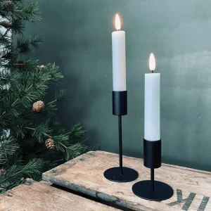 LED Kronelys 2 stk - 15 cm med timerfunksjon