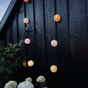 LED lyskjede med solceller - PASTEL Mix 2