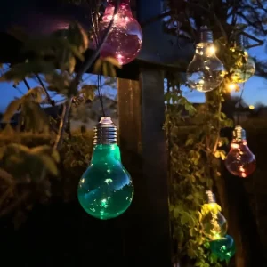 LED Lyskjede med solceller - Utendørs COLOR