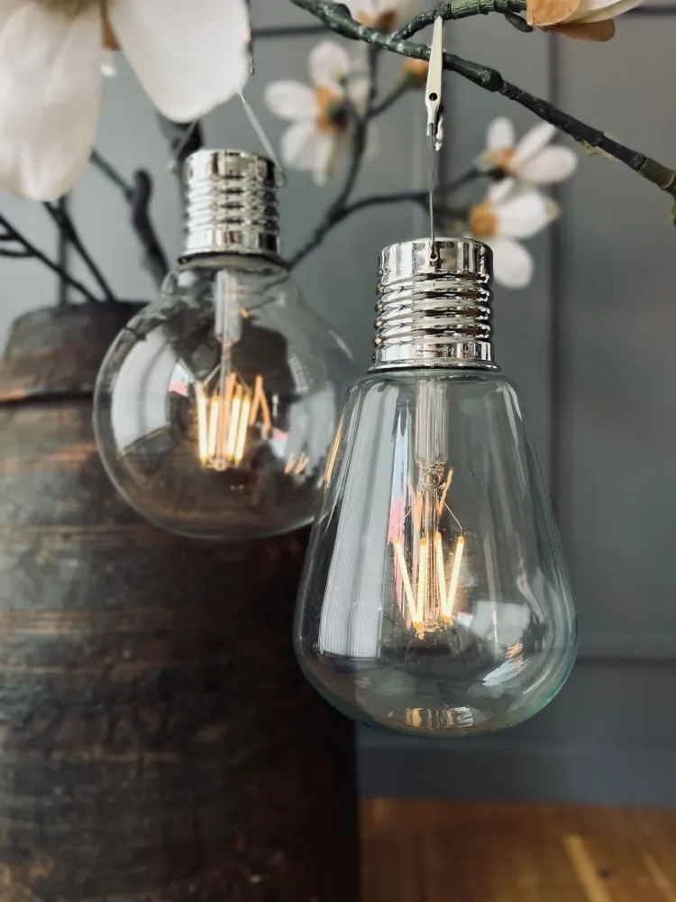 LED-lyspære med solceller - Glass MIX