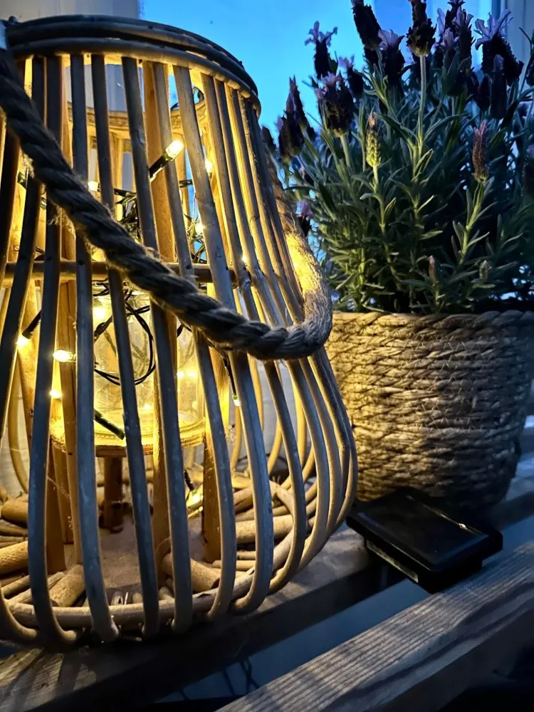 Lyskjede med 50 LED-lys - solceller - Ekstra kraftig