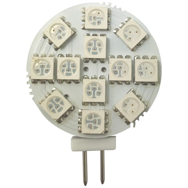 1852, Dual LED Spot G4 Ø30mm 10-36Vdc, 2 stk, Hvit/Rød, 2700K, 80 Lumen