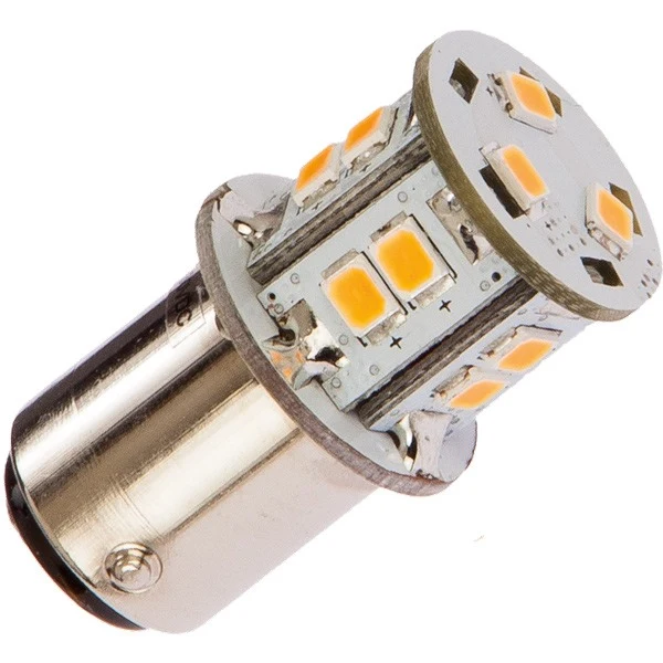 Nautacled, Navigasjons LED-pære BAY15D - Grønt lys, 2,5 W, 6000 Kelvin, 10-35 V, 160 lumen