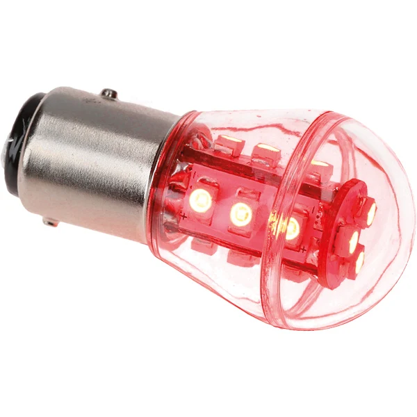 Nautacled, Navigasjons LED-pære BAY15D, Rød, 1,3 W, 15 W lysstyrke, 2700-4000 Kelvin, Dimbar, 360° synsvinkel
