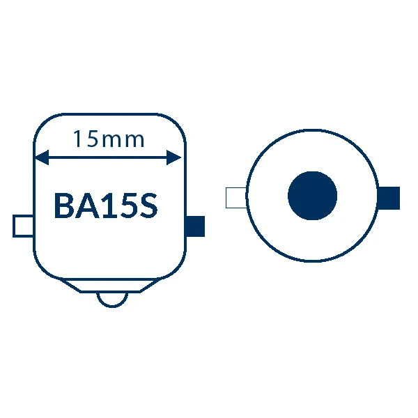 Nautcled, bajonett LED-pære BA15S - Rød/hvit, 10-35V DC, 2700K, 80 lumen