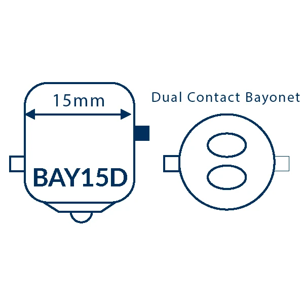 Nautecled, Aqua Signal LED-pære BAY15D, 3,9 W, 6000 K, Rød/Grønn, 10-35 V, 360 Lumen, 70 mm, Ø 35 mm
