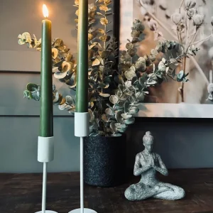 LED kubbelys 2 stk - Olivengrønn 24 cm
