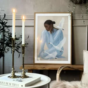 LED Kubelys med riller - 22 cm