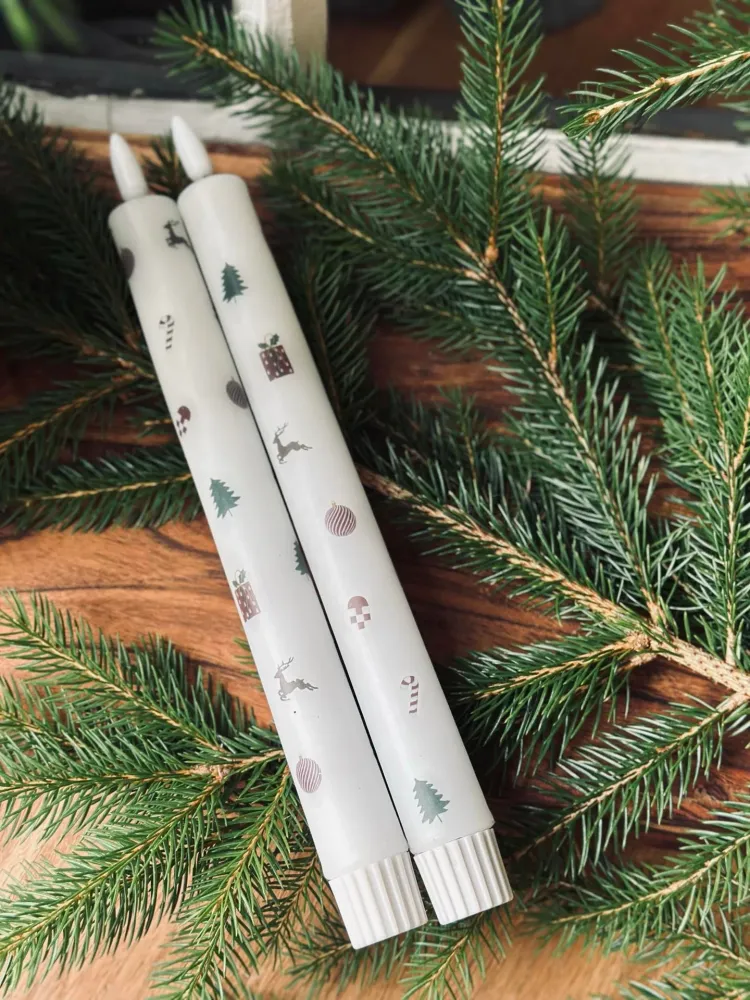 LED Stakelys 2 stk - Julemotiv