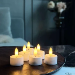 LED telys 6 stk + Fjernkontroll med timer