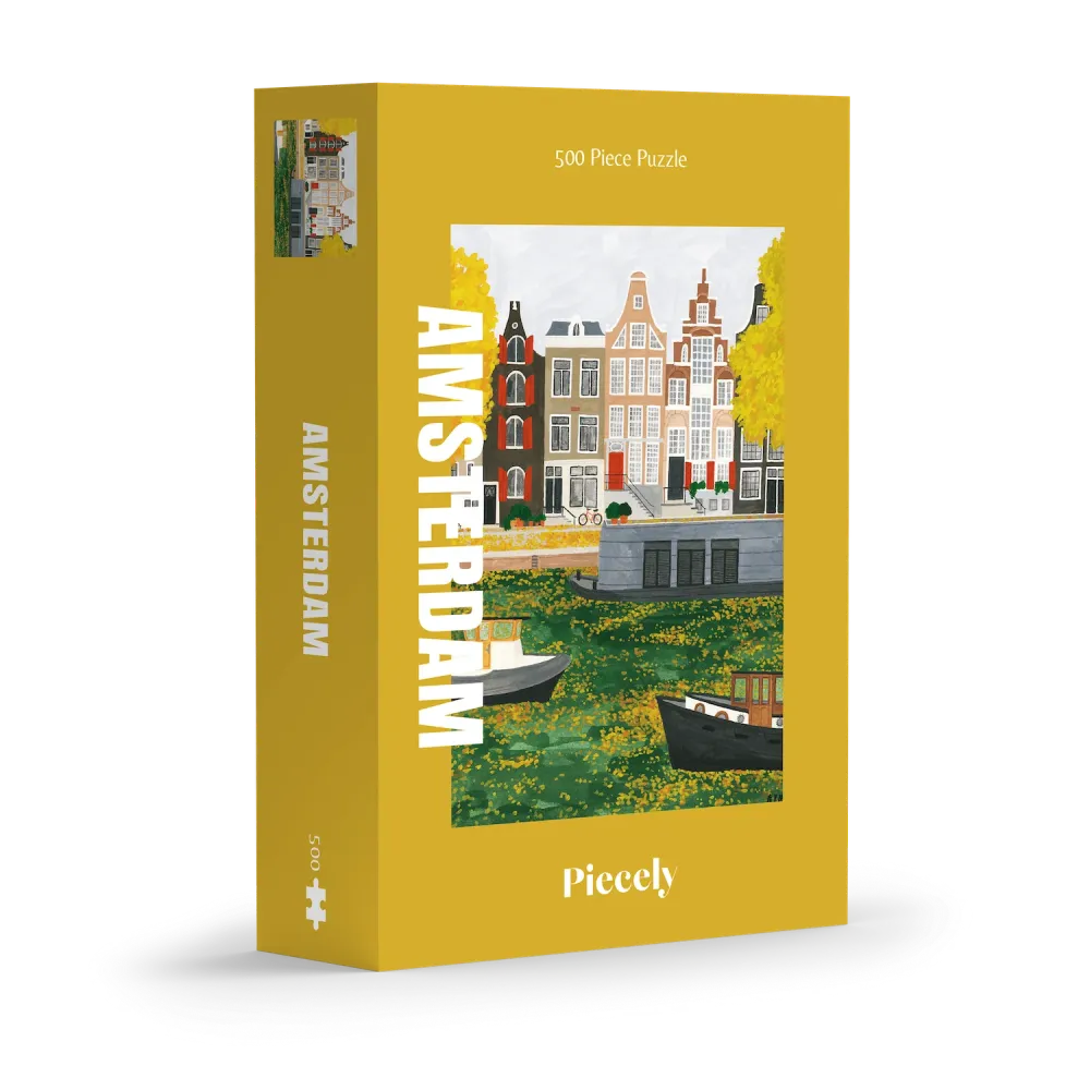 Amsterdam Puslespill 500 brikker – Illustrert av Rachel Victoria Hillis
