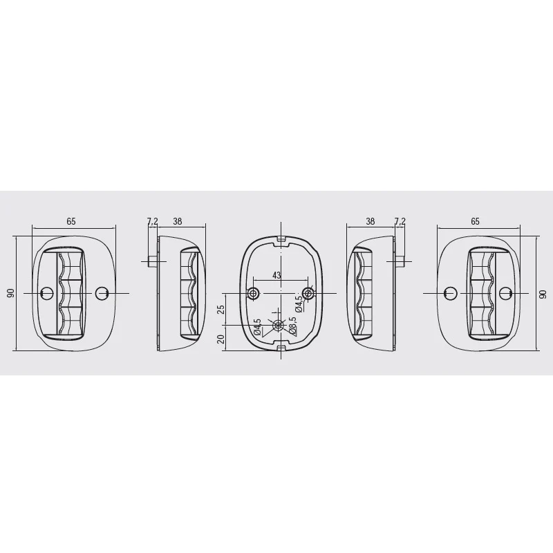 Lalizas, FOS LED-lanterne - Styrbord/babord sett, 12-24Vdc, 1,5W, 2NM, IP67