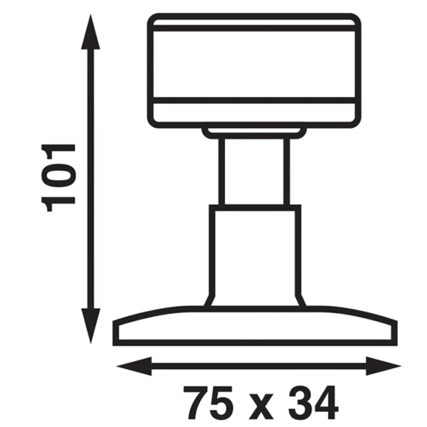 Led lanterne 360°, RINA-sertifisert, 12V, 1W, Rustfritt stål