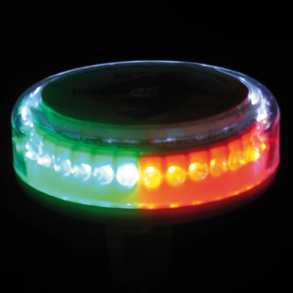 Nasa, Supernova LED-lanterne, 360° 3 farger Rød/Grønn/Hvit, IP65, Ø: 91 mm x H: 113 mm, 12V, 2,4W