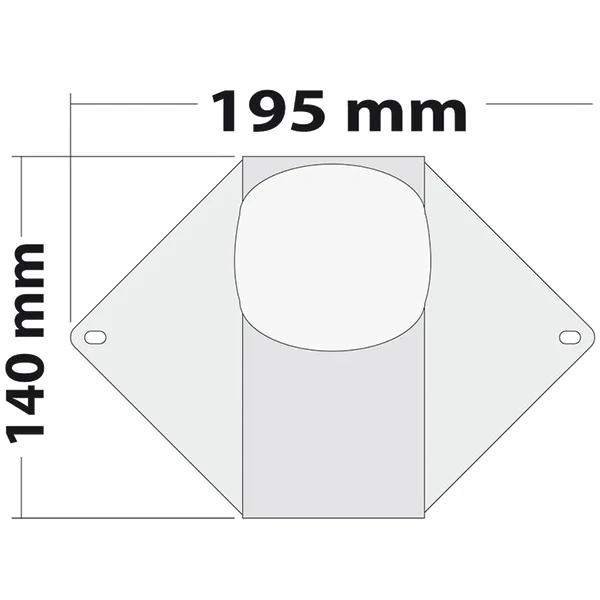 Topplys/Dekklys LED, 12-24 V, 195 mm x 140 mm