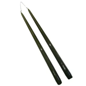 Lakk stakelys - mørk oliven - 32 cm