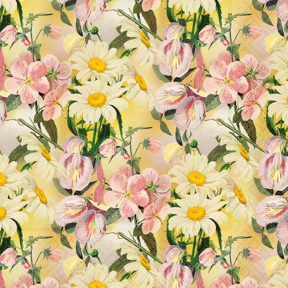 Lunchservietter - 33x33cm/sommerblomster - prestekrager