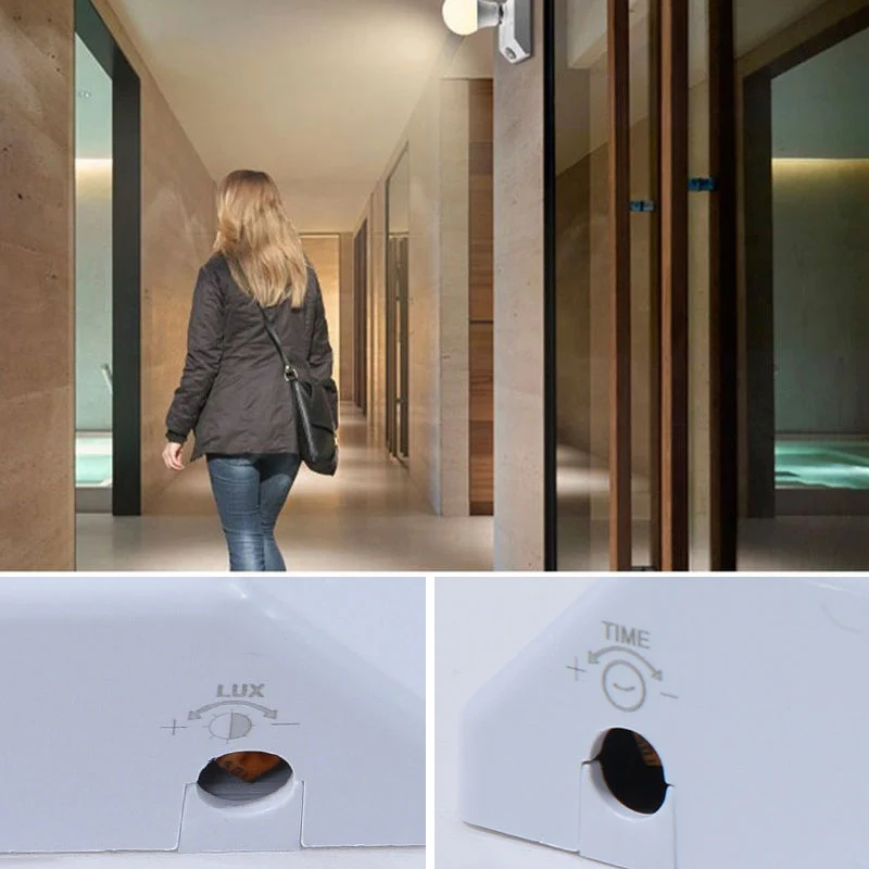 Lampeholder med bevegelsessensorbryter