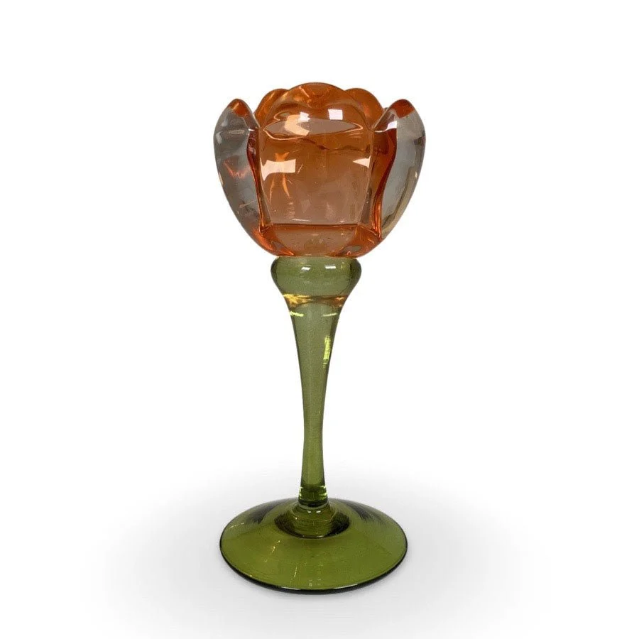 Rose telysholder - orange