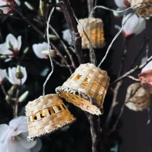 Lyskjede Bamboo på batteri – Godkjent inne og ute