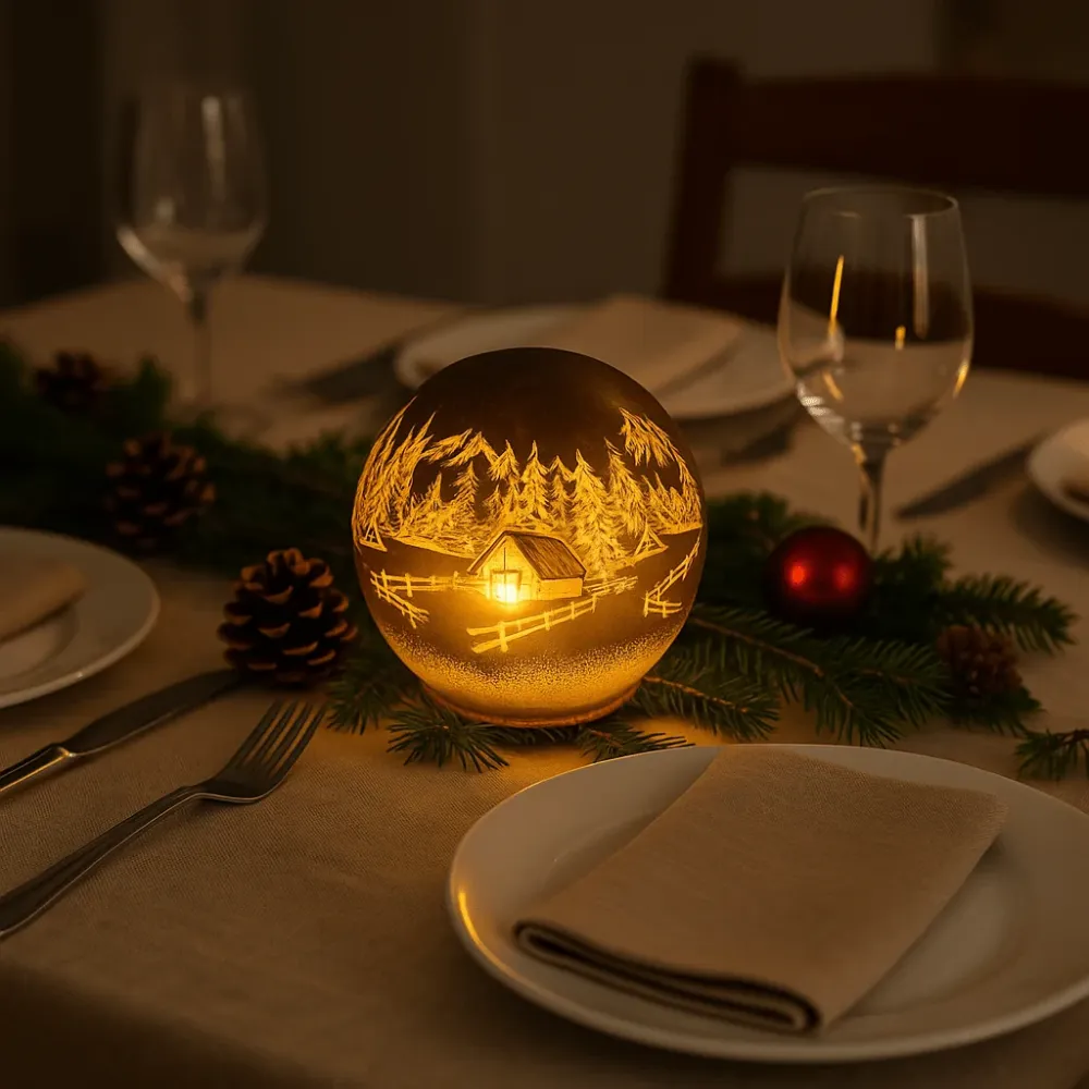 Lyslykt LED Antikkbrun 15 cm