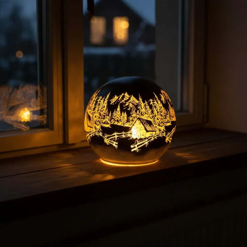 Lyslykt LED Antikkbrun 15 cm