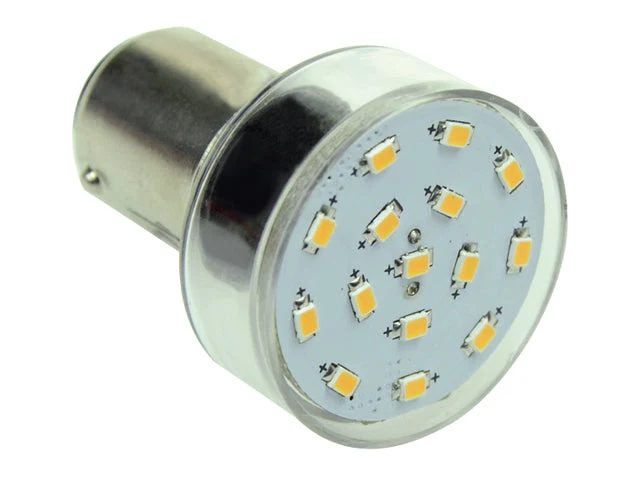 Talamex, LED-pære15, 10-30V BA15d 2700K, dimbar, 100 lumen, 1,5 watt