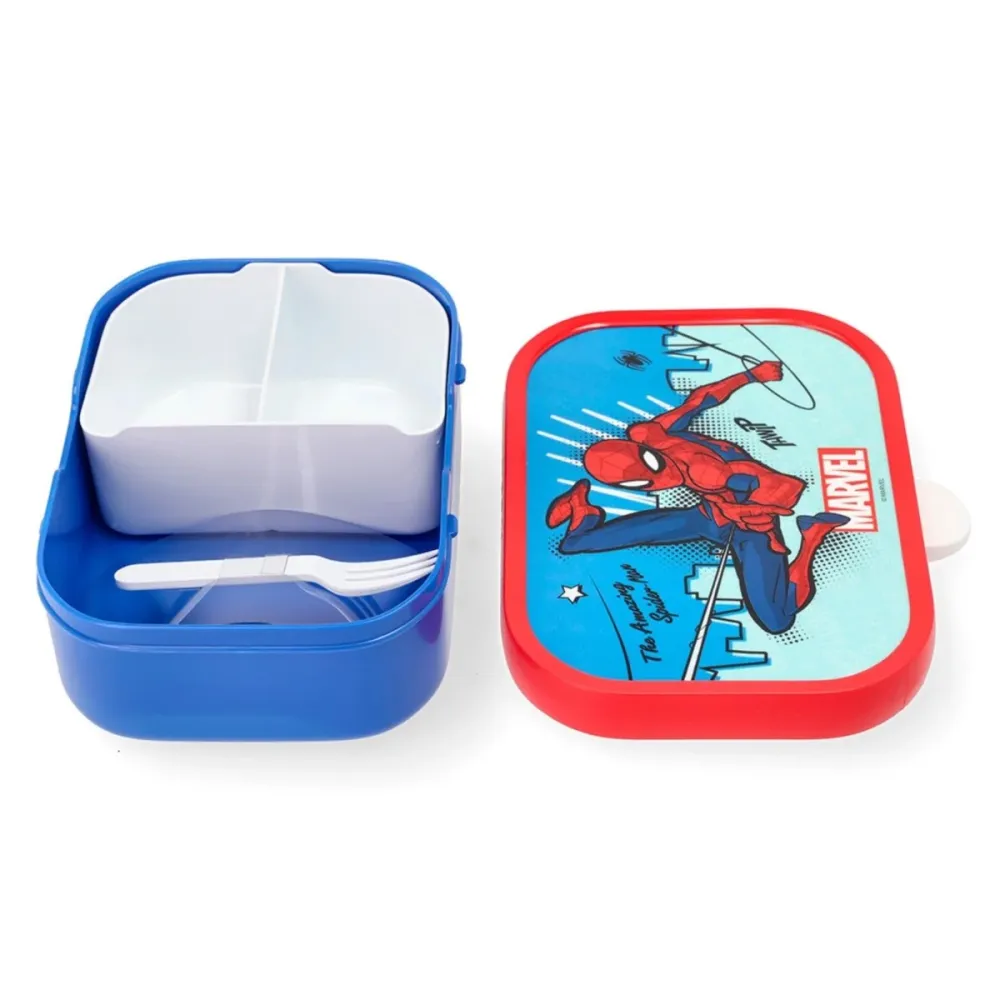 Spiderman matboks 17,5 x 13 x 6 cm med rominndeling