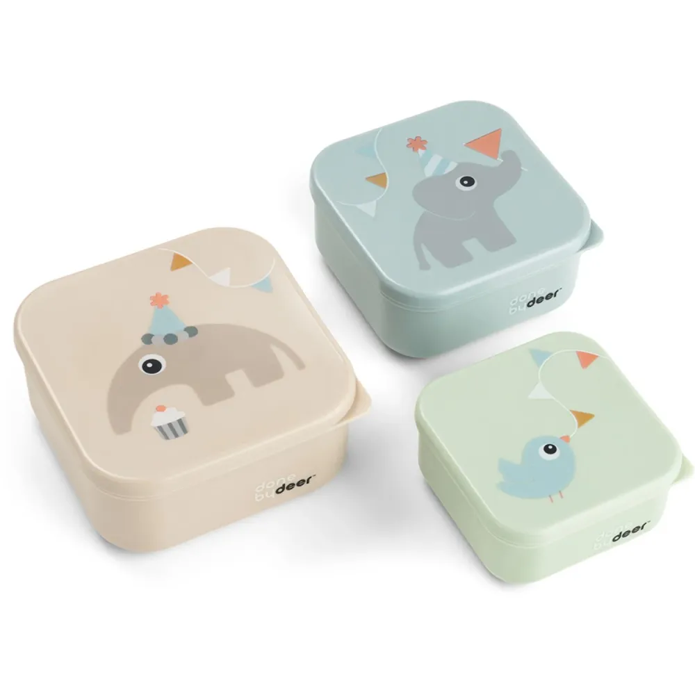 DonebyDeer Celebration Colour Mix Snack Kasse Sett 3-Pakning