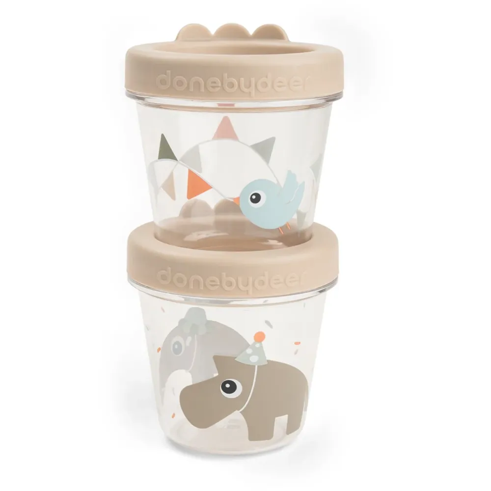 DonebyDeer Celebration Sand Babymad Bøtte 2-Pakning