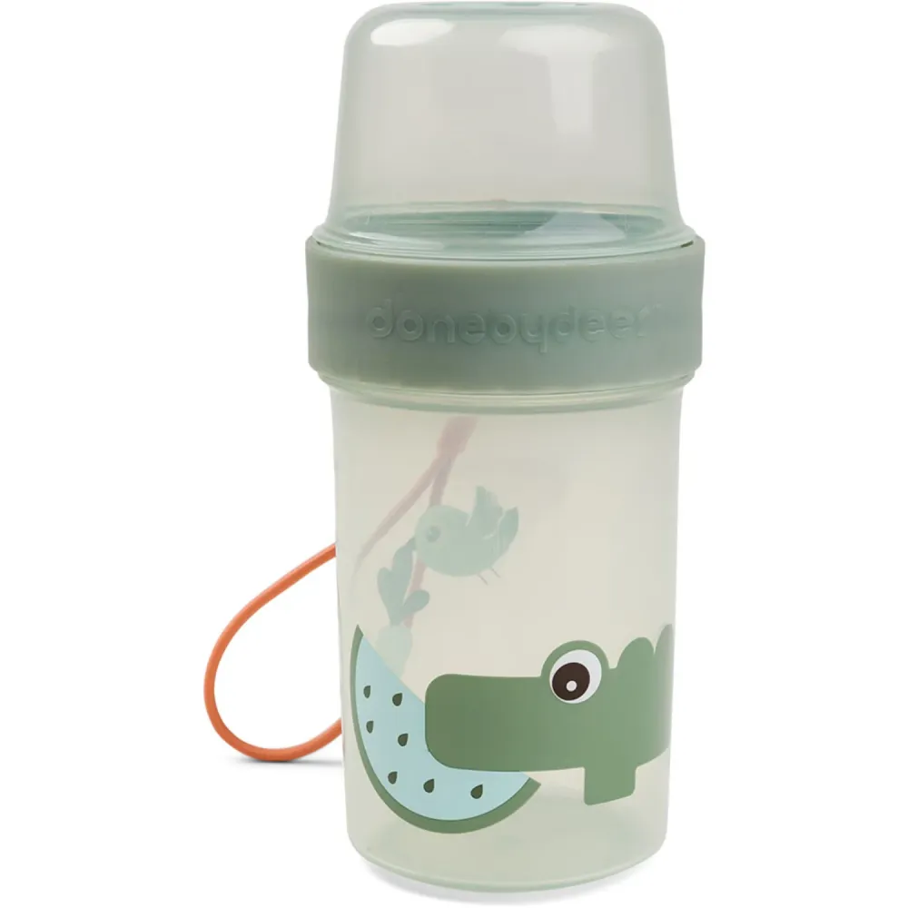 DonebyDeer Green To Go 2-Way Snackbøtte L Croco