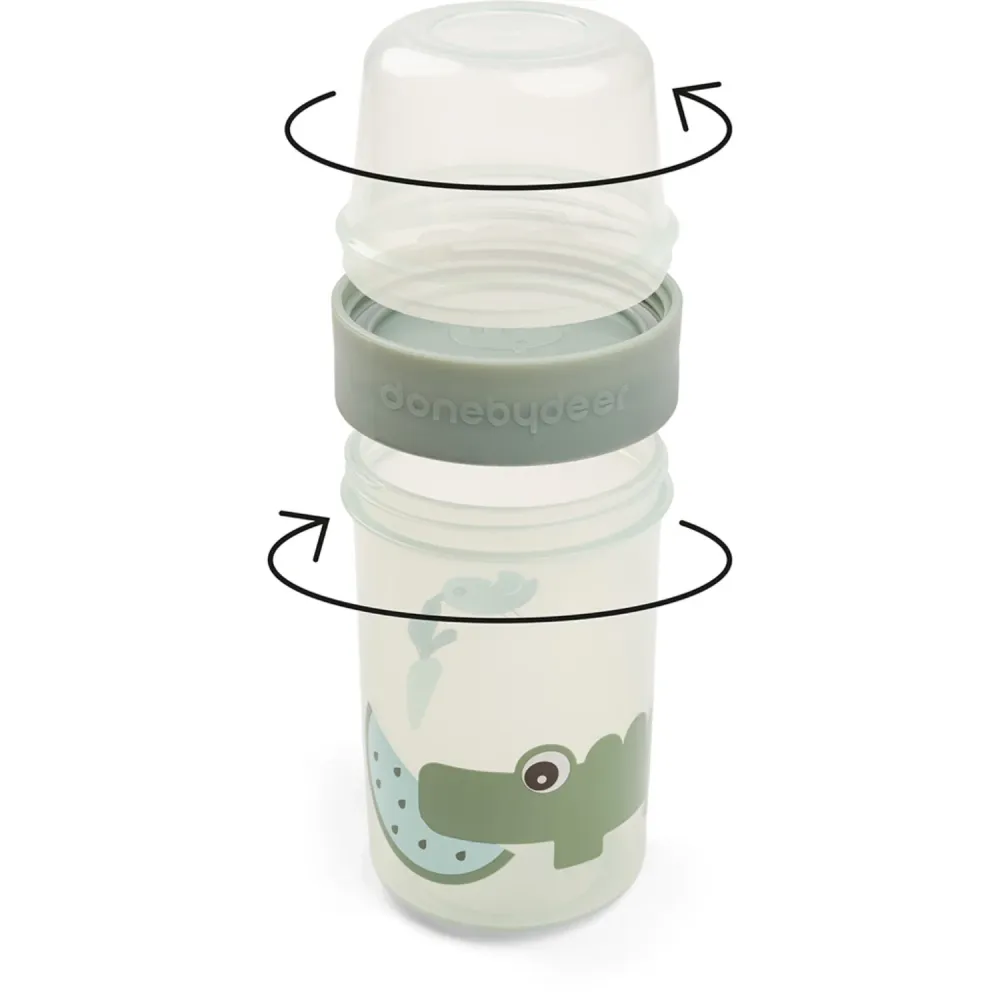DonebyDeer Green To Go 2-Way Snackbøtte L Croco