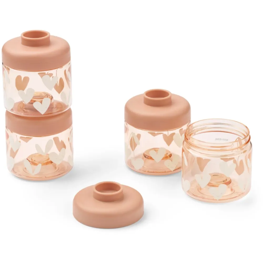 LIEWOOD Sweethearts / Pale Tuscany Dominique Food Tritan Boxes 100 Ml 4-Pakke