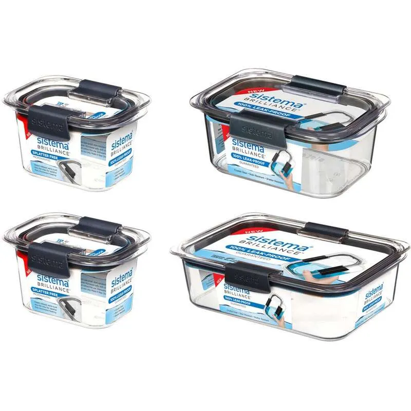 Sistema Matoppbevaring - Brilliance - 4-Pak - Svart