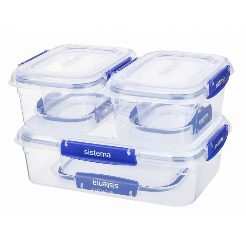 Sistema Matoppbevaring - Klip It Plus - Essentials - 6-Pak - Blå
