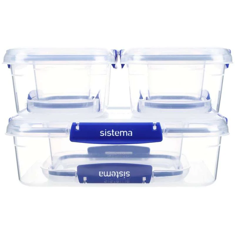 Sistema Matoppbevaring - Klip It Plus - Essentials - 6-Pak - Blå