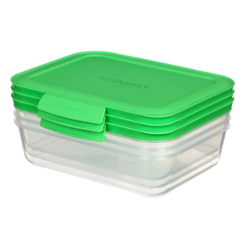 Sistema Matoppbevaring - Nest It - 3-Pak - 1L - Grønn