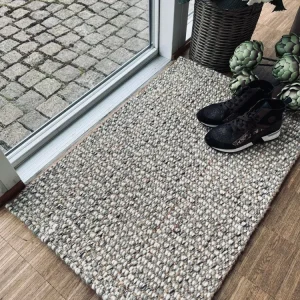 Matte i jute og ull - 60x90 cm