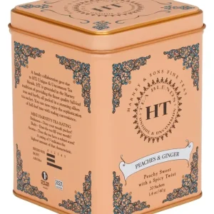 Harney & Sons Peaches & Ginger – Sort te med fersken og ingefær